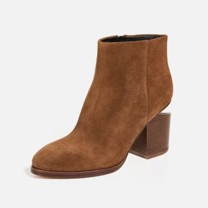 Alexander Wang Gabi Suede Cut Out Block Heel Zip Up Boots